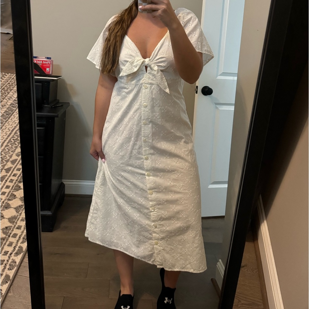 Madewell eyelet midi dress